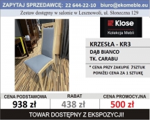 KLOSE - KRZESŁA - KR 3, TK. CARABU, DĄB BIANCO
